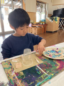 キャンドルホルダーづくり