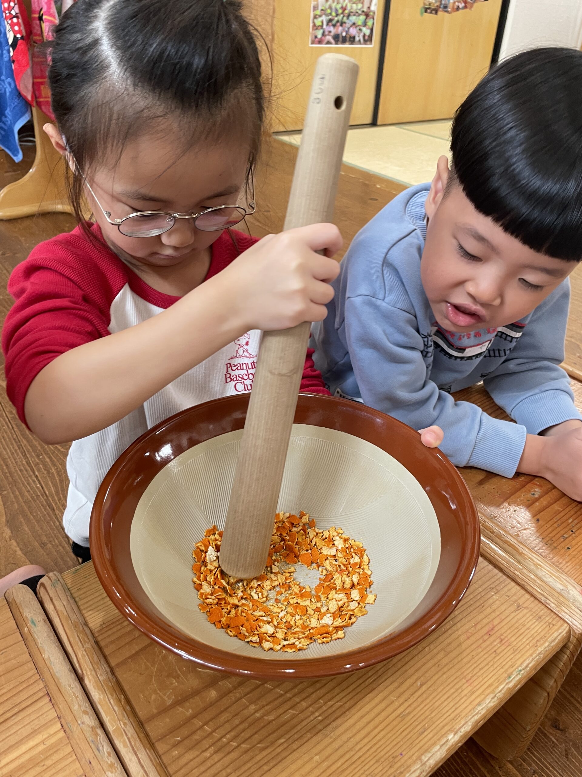 4歳ほし組　第3回ほし組のお米を食べよう